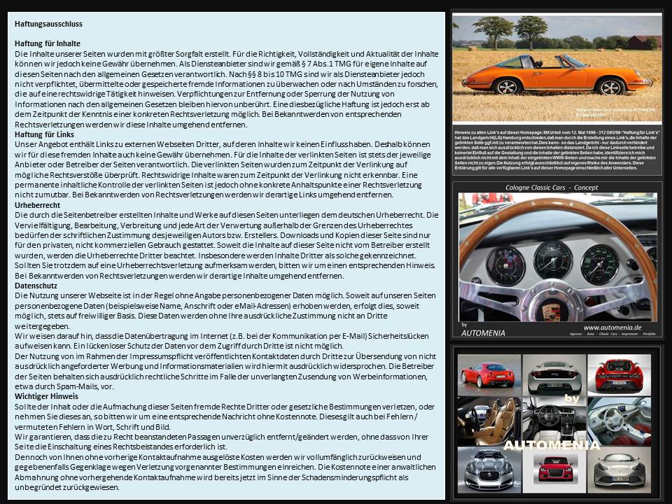  AUTOMENIA - Classic Cars Concept Cologne 2013  - Links Info
